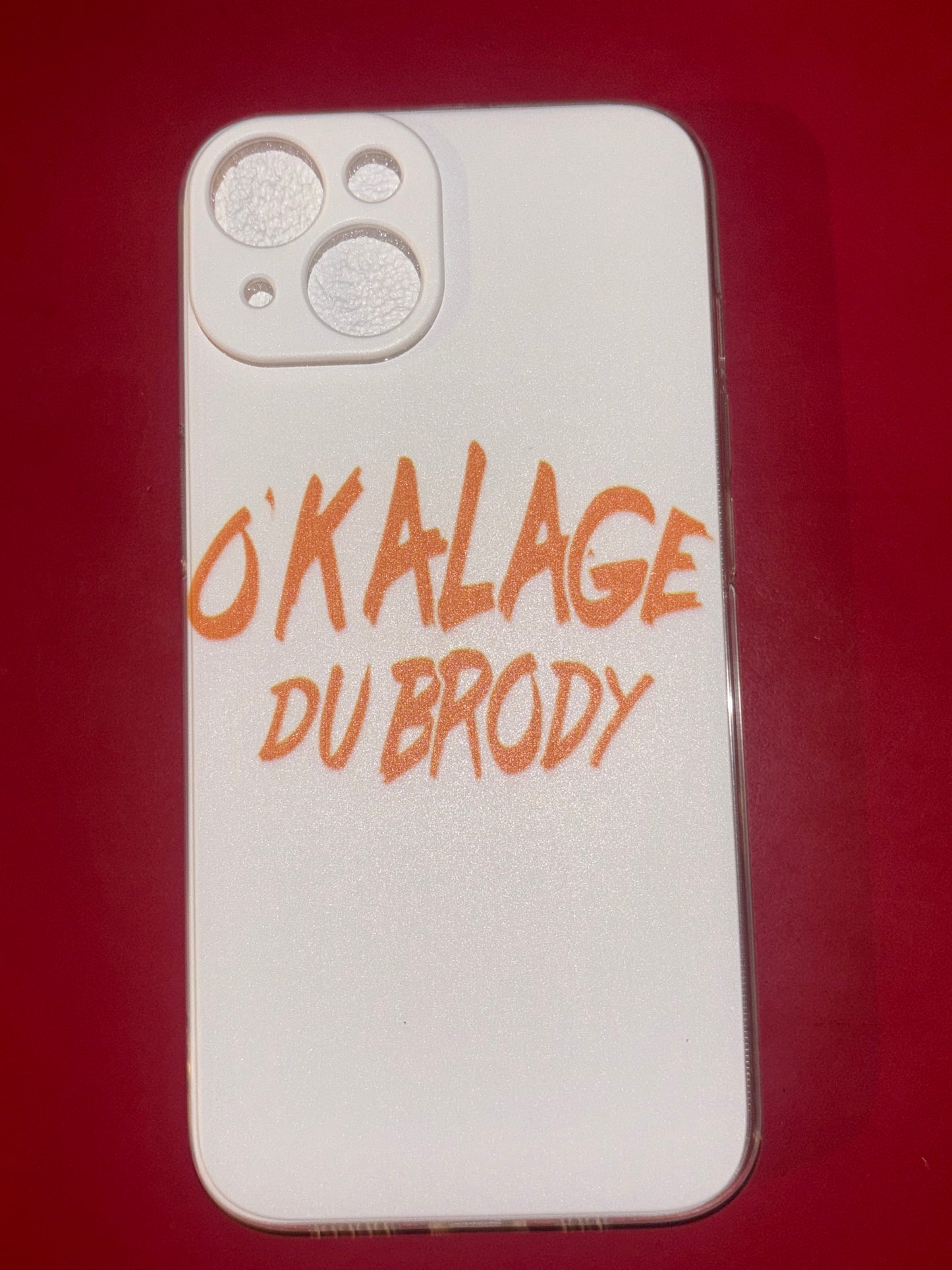 COQUE ORANGE ET NOIR IPHONE 14 et 13