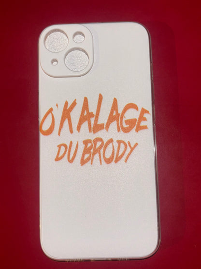 COQUE ORANGE ET NOIR IPHONE 14 et 13