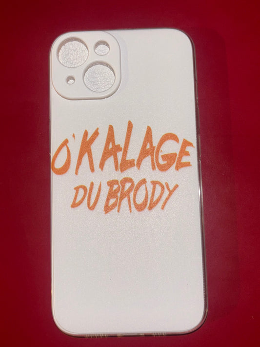 COQUE ORANGE ET NOIR IPHONE 14 et 13